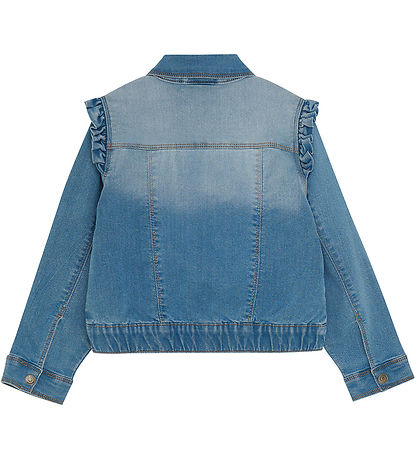 Minymo Denim Jakke M. Embroidery - Blue Fog