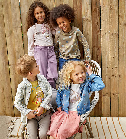 Minymo Denim Jakke M. Embroidery - Blue Fog Minymo Denim Jakke M. Embroidery - Blue Fog