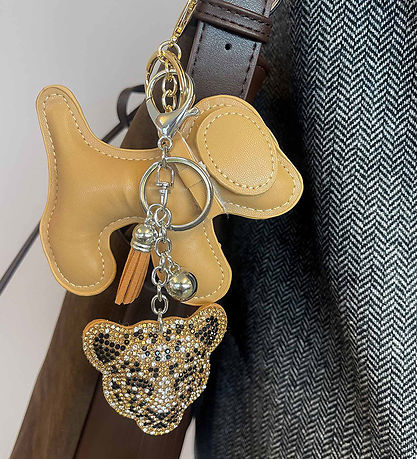 By Stær Nøglering - Leopard - Brun