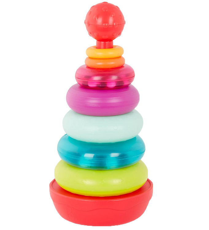 B. toys Stablelegetøj - Rainbow Rings - 9 Dele