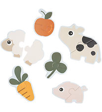 Done by Deer Puslespil - 12 stk - Tiny Farm Colour Mix Done by Deer Puslespil - 12 stk - Tiny Farm Colour Mix