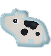 Done By Deer Silikone Stick Ad Stay Tallerken - Dotti Blå Done By Deer Silikone Stick Ad Stay Tallerken - Dotti Blå