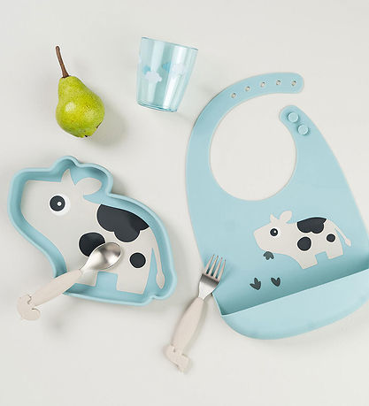 Done By Deer Silikone Stick Ad Stay Tallerken - Dotti Blå Done By Deer Silikone Stick Ad Stay Tallerken - Dotti Blå