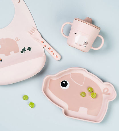 Done By Deer Silikone Stick And Stay Tallerken - Pigee - Powder Done By Deer Silikone Stick And Stay Tallerken - Pigee - Powder