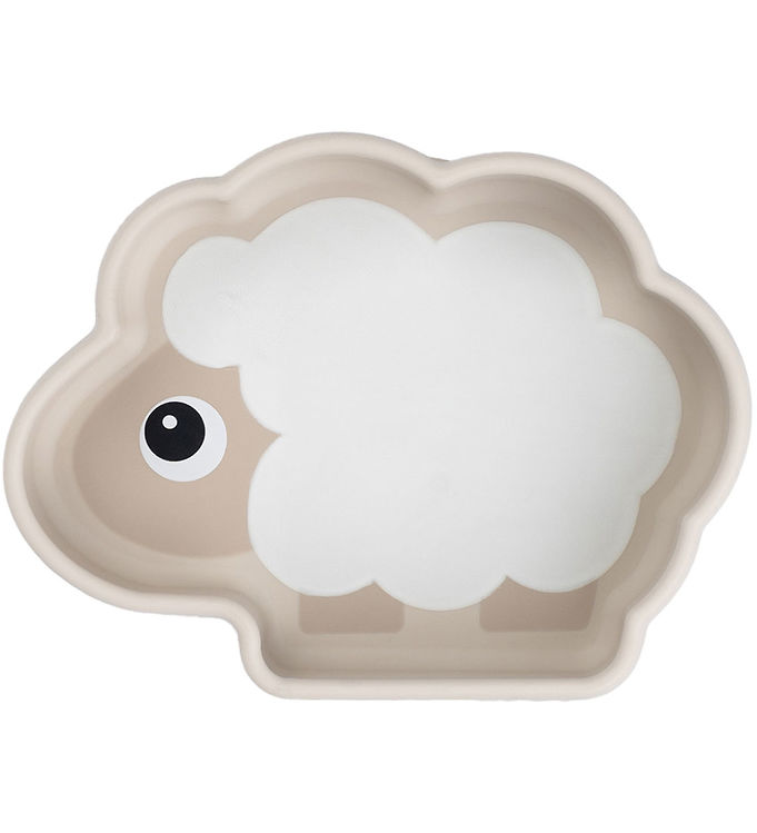 Done By Deer Silikone Stick And Stay Skål - Sheepy - Sand billede