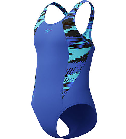 Speedo Badedragt - HyperBoom Splice Muscleback - Blå m. Print Speedo Badedragt - HyperBoom Splice Muscleback - Blå m. Print