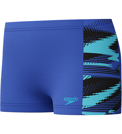 Speedo Badebukser - HyperBoom Panel - Blå m. Print