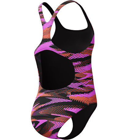 Speedo Badedragt - HyperBoom Allover Medalist - Sort/Lilla/Orang