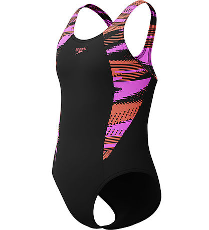Speedo Badedragt - HyperBoom Splice Muscleback - Sort m. Lilla Speedo Badedragt - HyperBoom Splice Muscleback - Sort m. Lilla