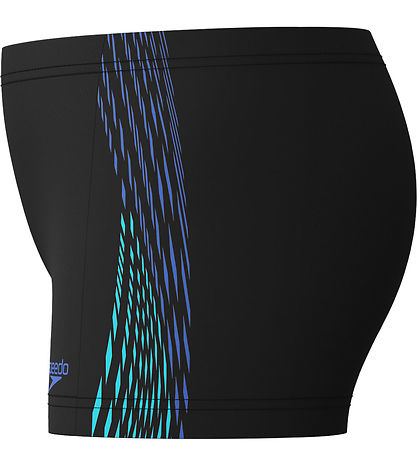 Speedo Badebukser - Plastisol Placement - Sort m. Blå