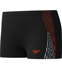 Speedo Badebukser - Plastisol Placement - Sort m. Orange Speedo Badebukser - Plastisol Placement - Sort m. Orange