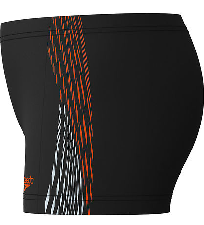 Speedo Badebukser - Plastisol Placement - Sort m. Orange Speedo Badebukser - Plastisol Placement - Sort m. Orange