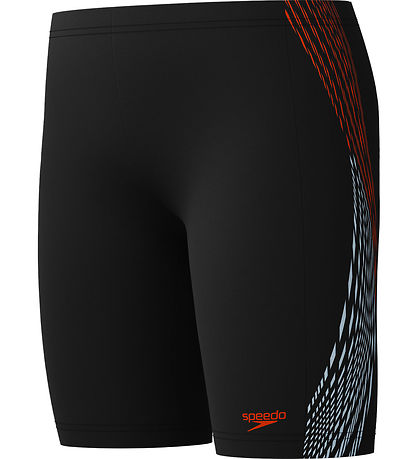 Speedo Badebukser - Plastisol Placement Jammer - Sort m. Orange