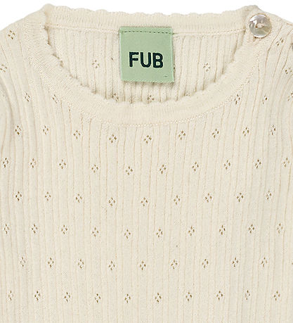 FUB Body  k/æ - Rib - Pointelle - Ecru