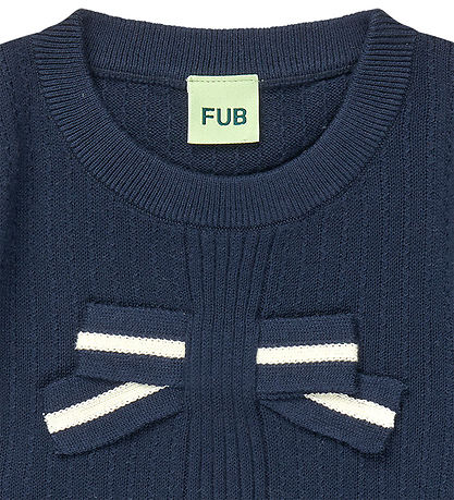 FUB T-shirt - Strik - Bow - Dark Navy