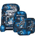 Beckmann School Bag Set - Classic+ - Tech Rex - Black