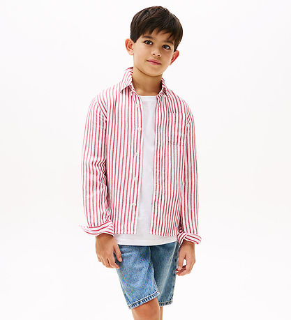 Tommy Hilfiger  Skjorte - Primary Red Stripe