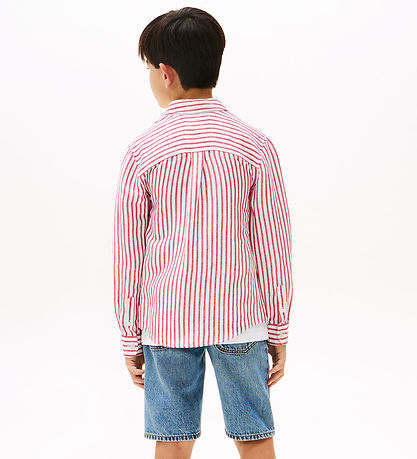 Tommy Hilfiger  Skjorte - Primary Red Stripe Tommy Hilfiger  Skjorte - Primary Red Stripe