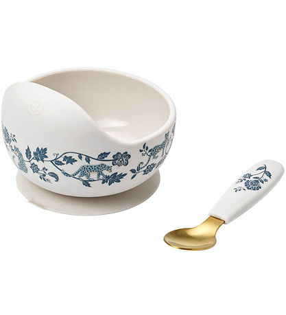 Elodie Details Skål m. Ske - Silikone - Garden Leo Toile Elodie Details Skål m. Ske - Silikone - Garden Leo Toile