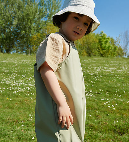 Wheat Regnbukser m. Seler - PU - Charlo - Green Tea Wheat Regnbukser m. Seler - PU - Charlo - Green Tea