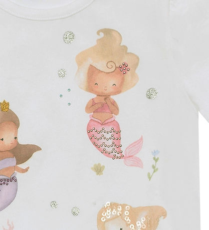 Hust and Claire T-shirt - Alma - White m. Glitter Hust and Claire T-shirt - Alma - White m. Glitter