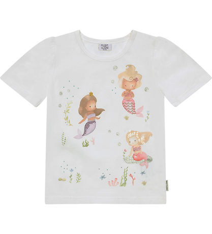 Hust and Claire T-skjorte - Alma - White m. Glitter