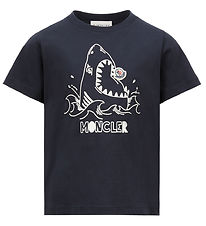 Moncler T-shirt - Marinblå m. Haj Moncler T-shirt - Marinblå m. Haj