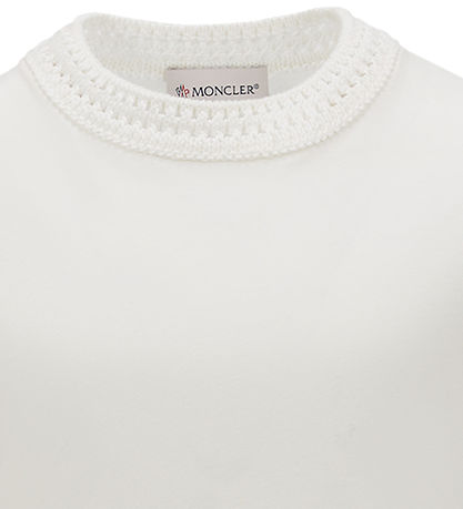 Moncler T-shirt - Hvid m. Broderi Moncler T-shirt - Hvid m. Broderi