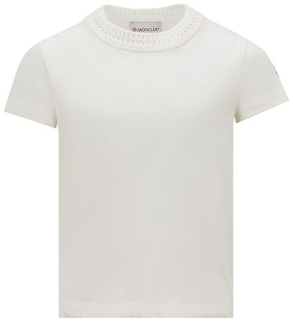 Moncler T-shirt - Hvid m. Broderi Moncler T-shirt - Hvid m. Broderi