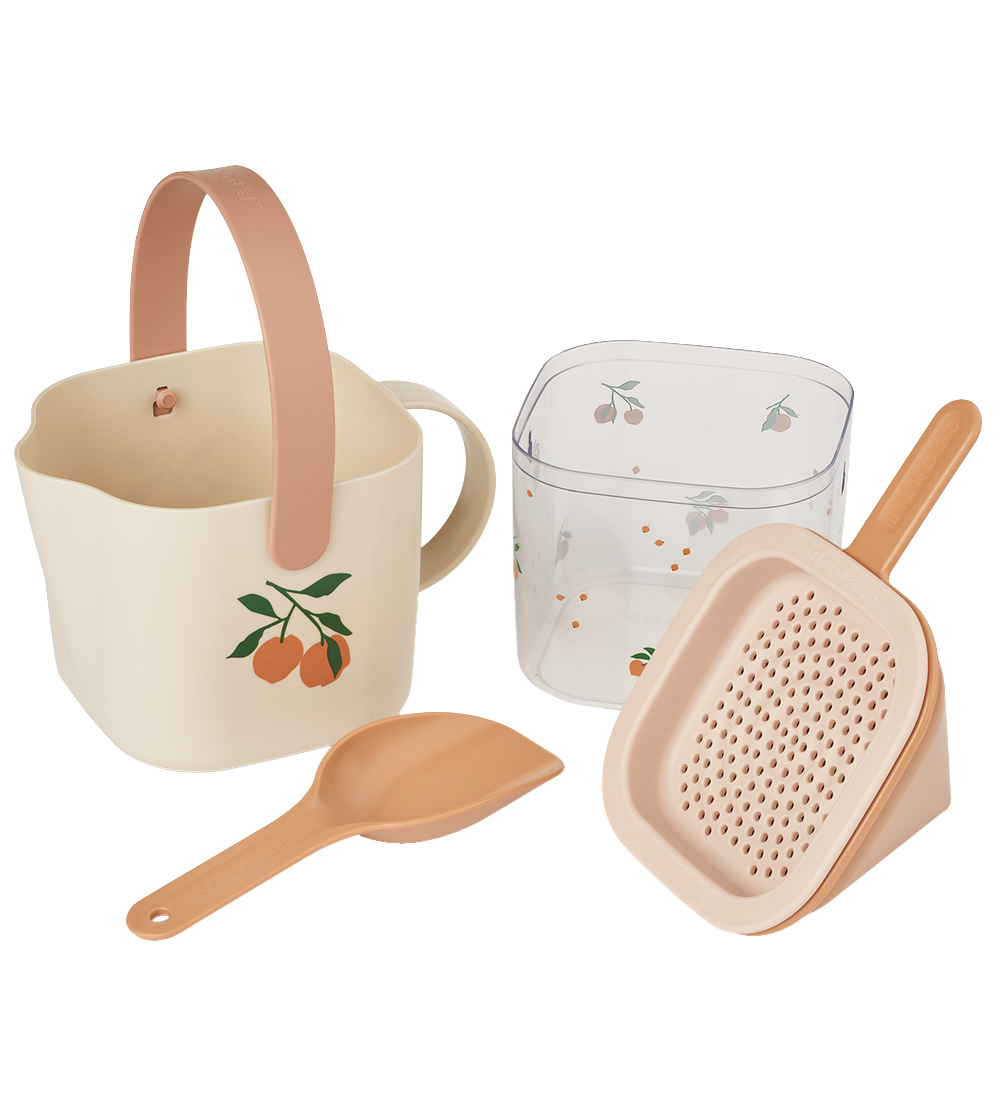 Liewood Strandset - 5 Teile - Roald - Peach/Sea Shell - Liewood - One Size - Sandspielzeug