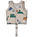 Liewood Swim Vest - 15-19 kg - Dove - Dinosaurs/Mist
