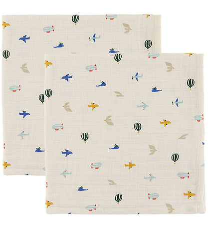 Liewood Stofbleer - 2-pak - 65x65 cm - Lewis - Aviator/Ecru