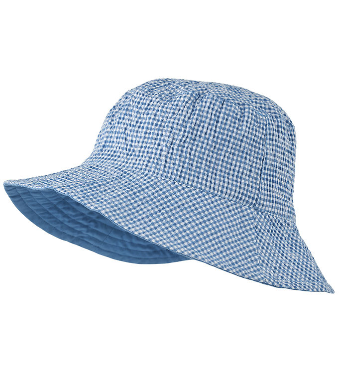 Liewood Bøllehat - Damon - Vendbar - Check Riverside/Crisp Whit