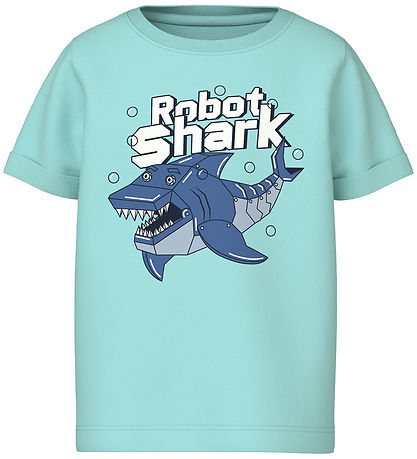 Name It T-shirt - NmmVux - Blue Tint/Shark