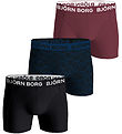 Björn Borg Boxers - 3-Pack - Black/Blue/Red