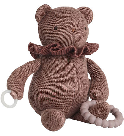 Smallstuff Aktivitetsbamse - Strik - 17 cm - Dark Rose Smallstuff Aktivitetsbamse - Strik - 17 cm - Dark Rose