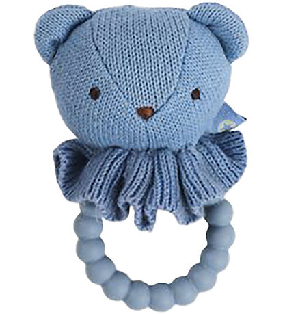 Smallstuff Biderangle - Bjørn - Strik - 10 cm - Blue Smallstuff Biderangle - Bjørn - Strik - 10 cm - Blue