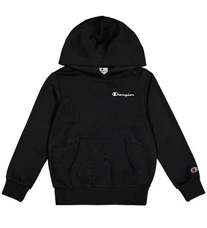 Champion Hættetrøje - Sort m. Logo