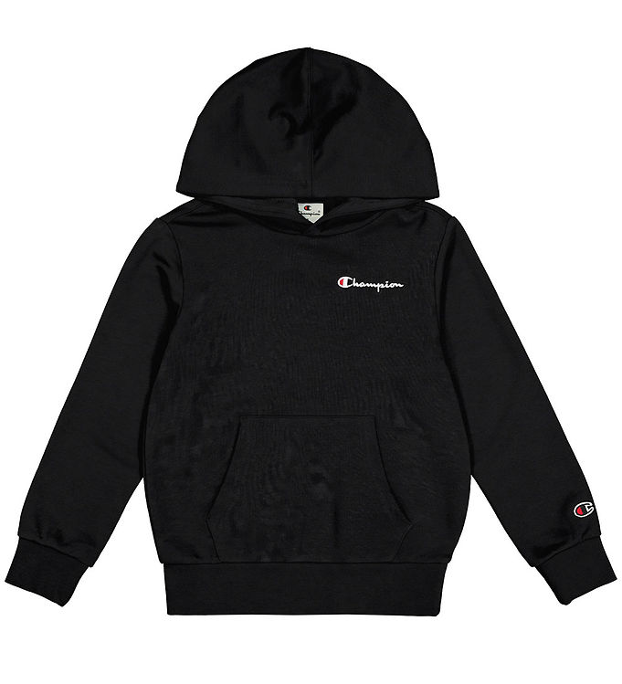 Champion Hættetrøje - Sort m. Logo