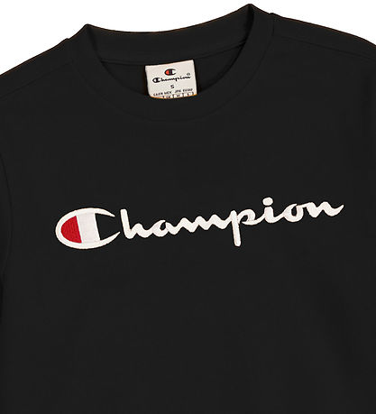 Champion Sweatshirt - Crewneck - Sort m. Logo