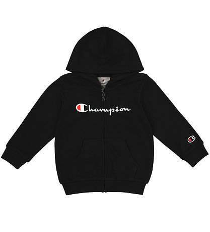 Champion Sweat Set - Full Zip - Black w. Logo