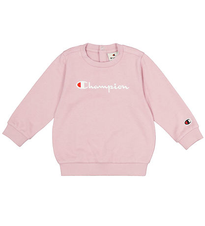Champion Sweatsæt - Crewneck - Navy/Lyserød m. logo