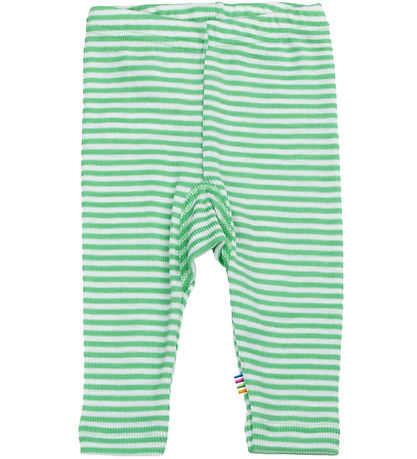 Joha Leggings - Rib - Uld/Silke - Off White/Grøn Joha Leggings - Rib - Uld/Silke - Off White/Grøn