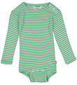Joha Body l/æ - Rib - Uld/Silke - Off White/Grøn Joha Body l/æ - Rib - Uld/Silke - Off White/Grøn