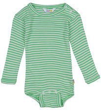 Joha Body l/æ - Rib - Uld/Silke - Off White/Grøn Joha Body l/æ - Rib - Uld/Silke - Off White/Grøn