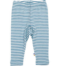 Joha Leggings - Rib - Uld/Silke - Off White/Blå Joha Leggings - Rib - Uld/Silke - Off White/Blå