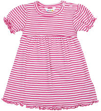 Joha Kjole - Rib - Uld/Silke - Off White/Pink Joha Kjole - Rib - Uld/Silke - Off White/Pink