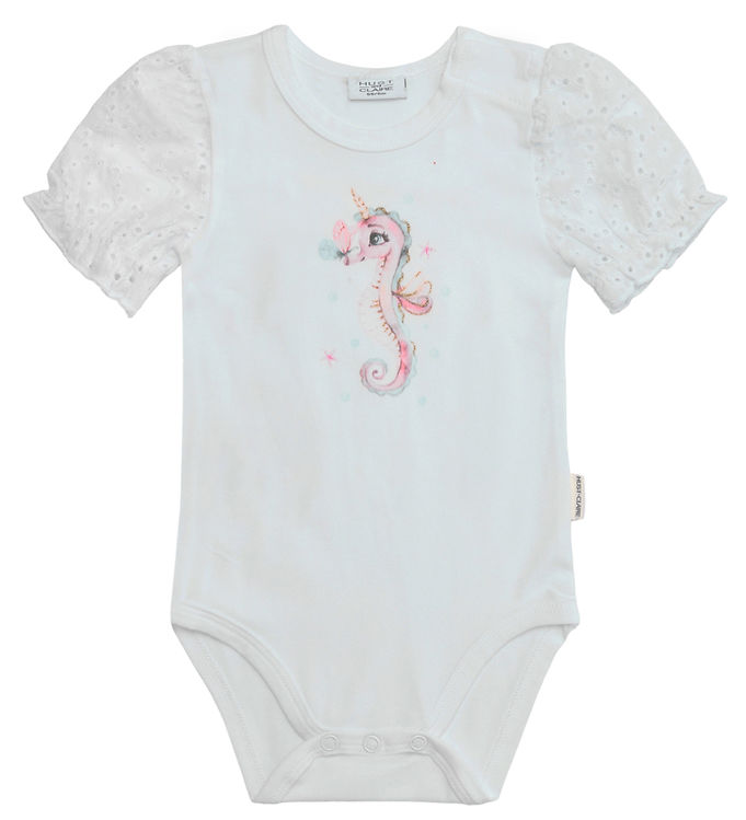 Hust and Claire Body k/æ - Britt - White m. Broderi Anglasie