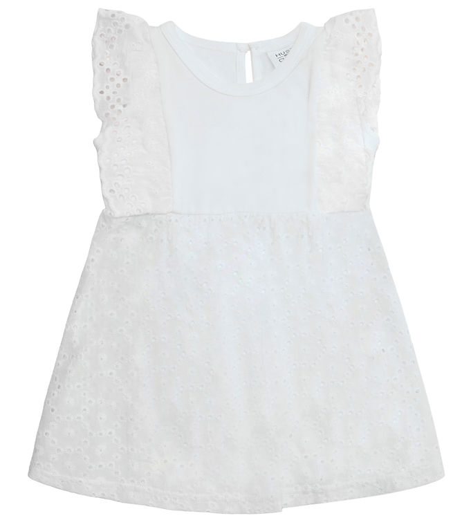 Hust and Claire Kjolebody k/æ - Kristi - White m. Broderi Anglai