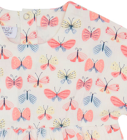 Hust and Claire Kjolebody k/æ - Kaja - Ivory m. Sommerfugle